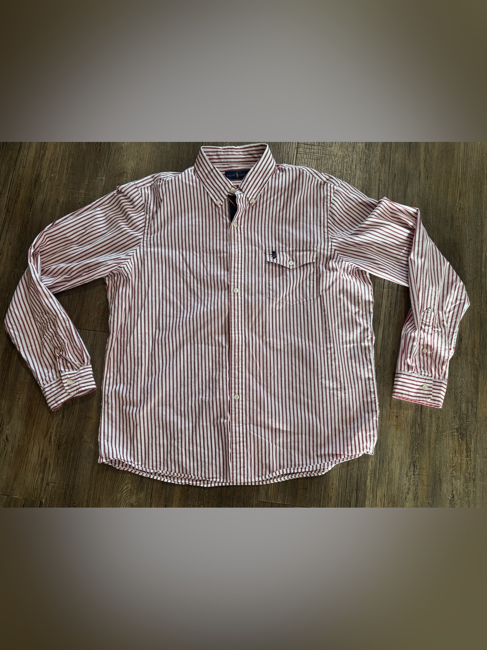 Polo Ralph Lauren Red Stripe Skull Embroidered Rugby Cotton Sz XL